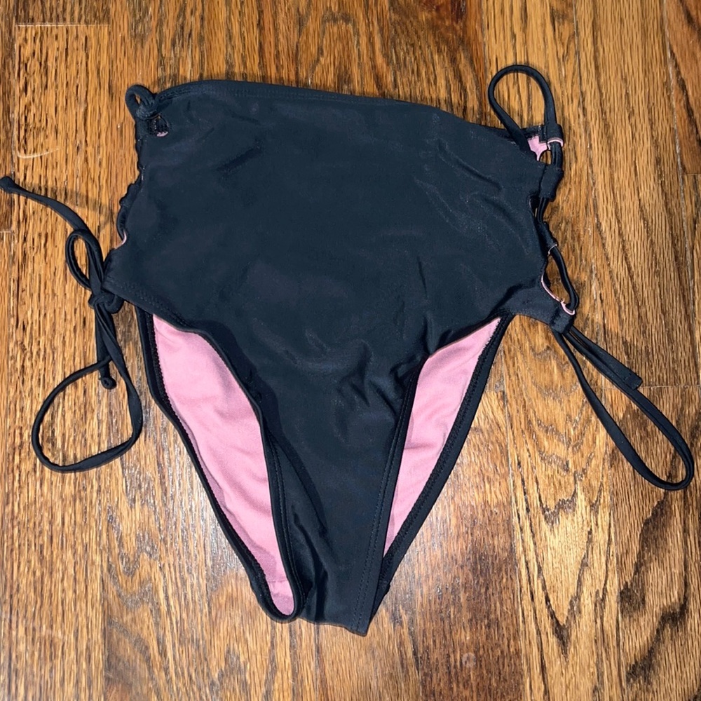 High Waisted Tie Up Bikini Bottoms